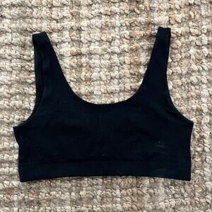 Pact Organic Cotton Wireless Bra Black Size M Soft Stretch Bralette EUC